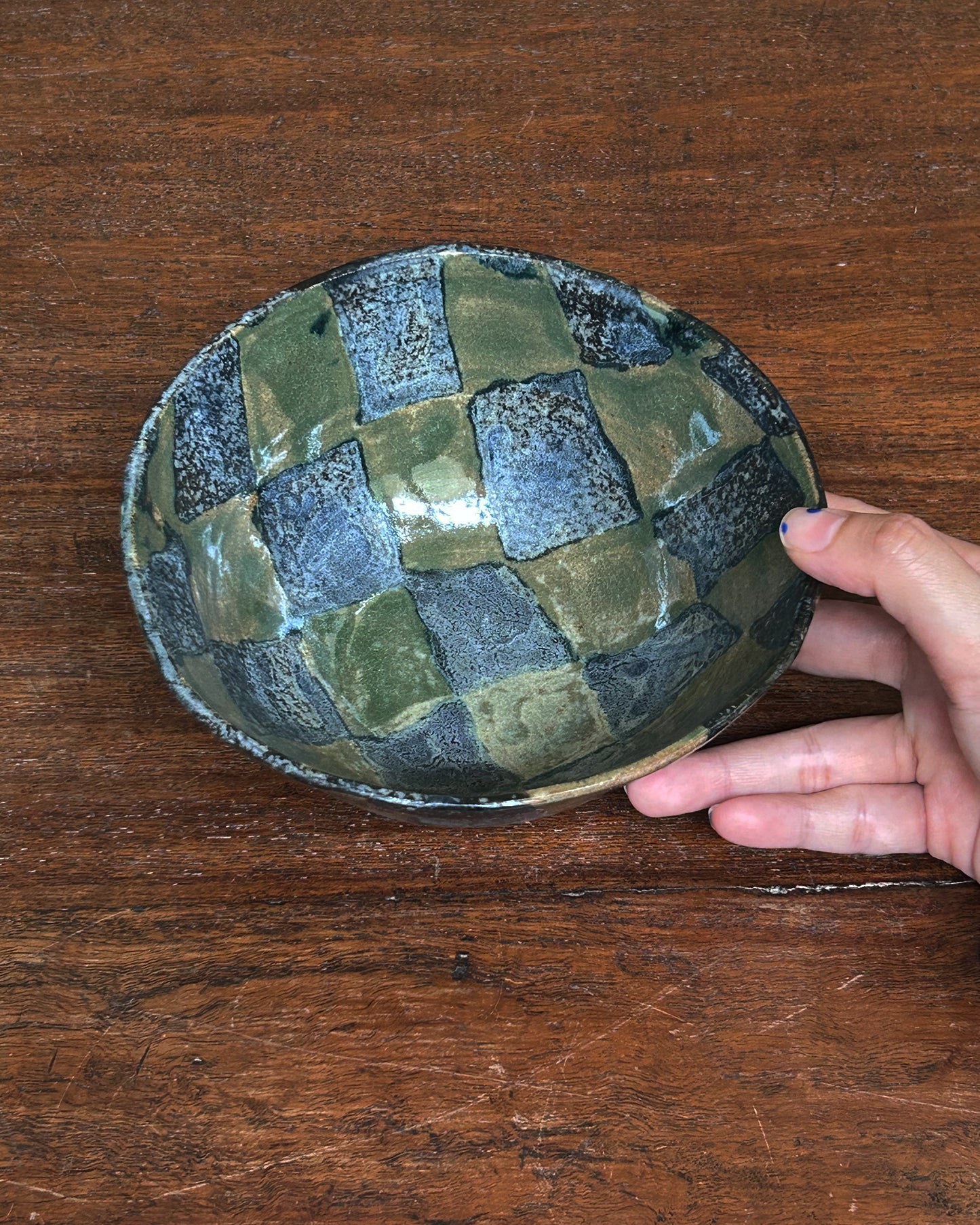 Chekered Rosette Bowl #14326