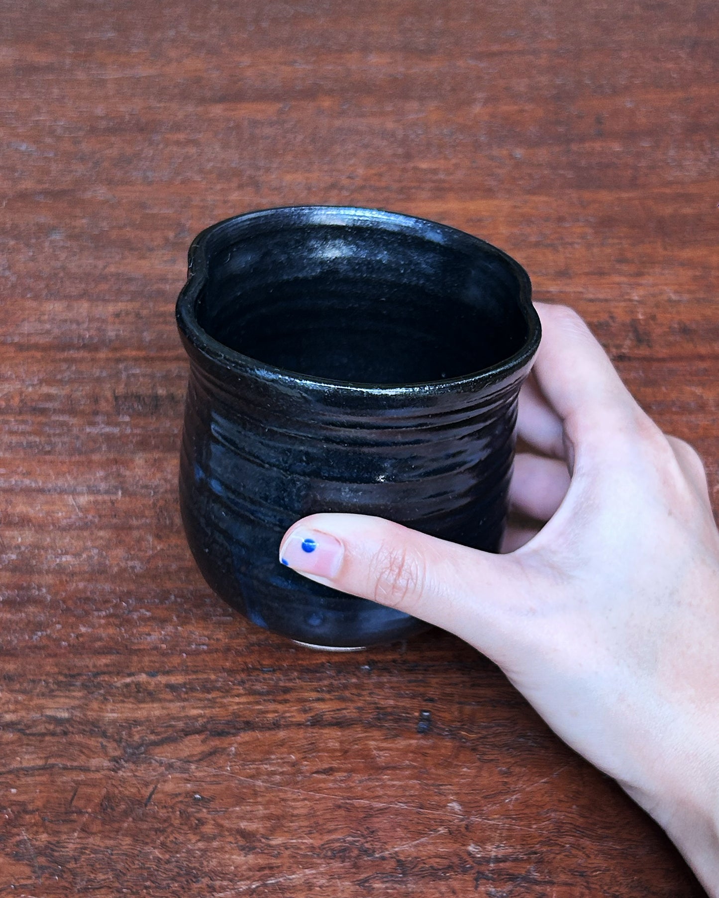 Silver Black Soft Edge Cup