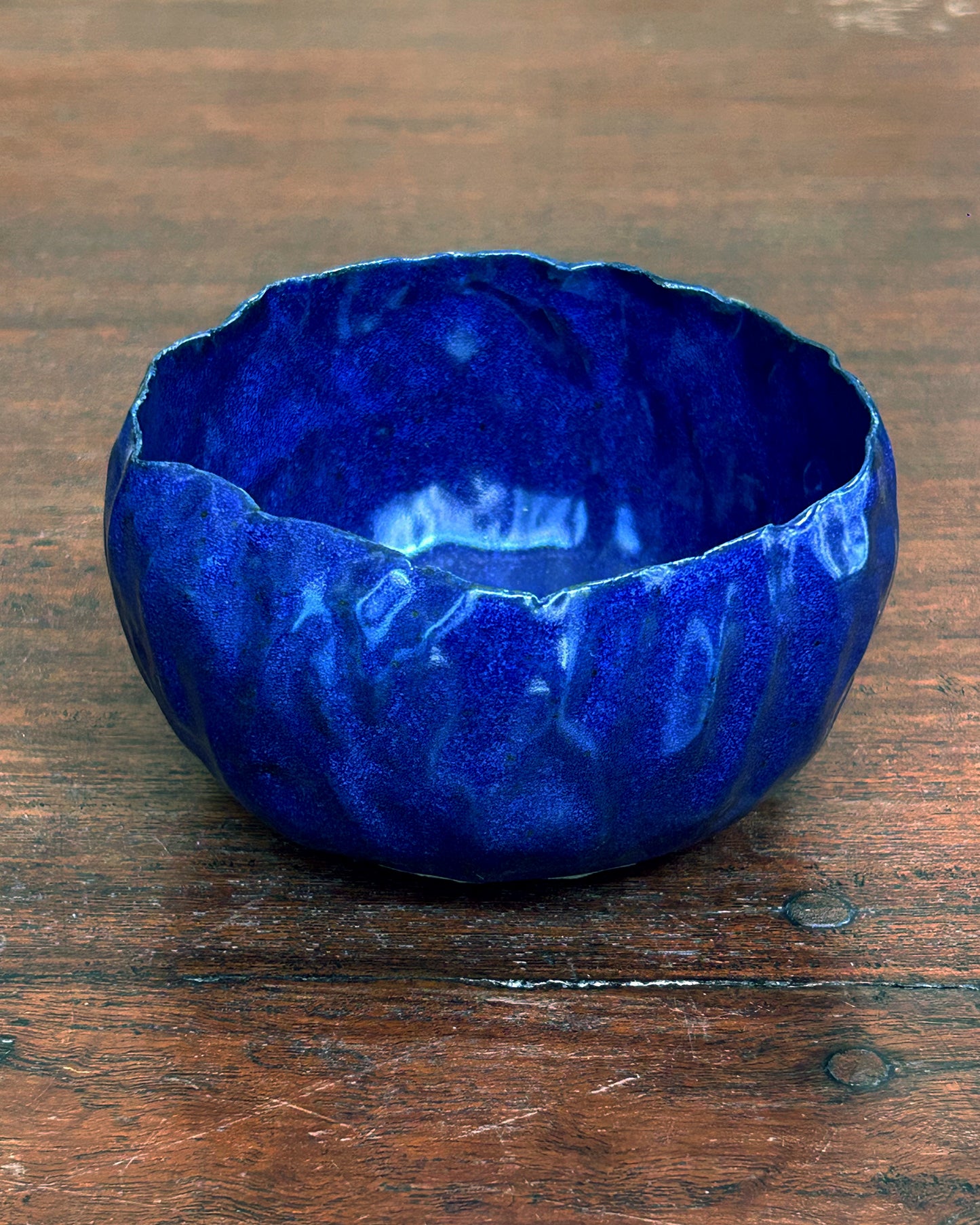Cobalt Handbuilt Chawan #12326