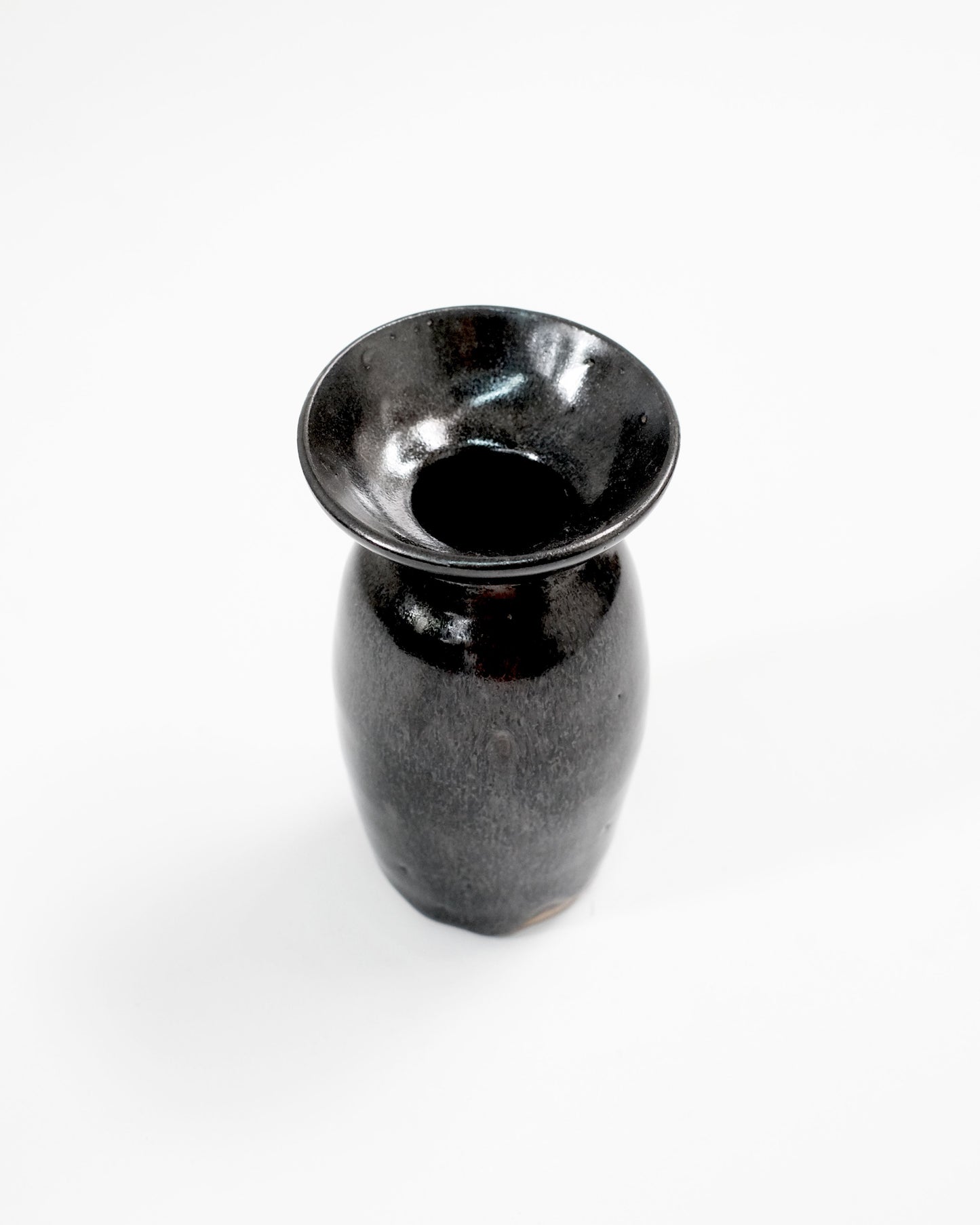 Black Open Vase
