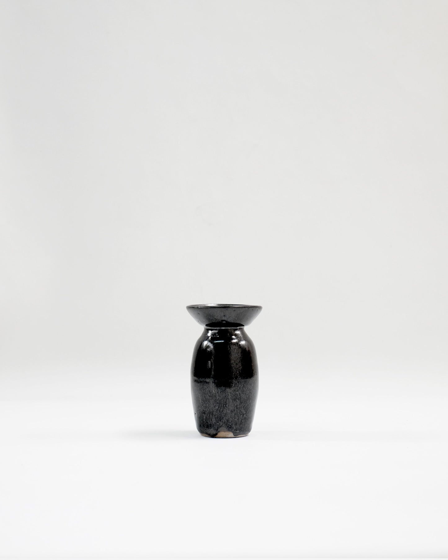 Black Open Vase