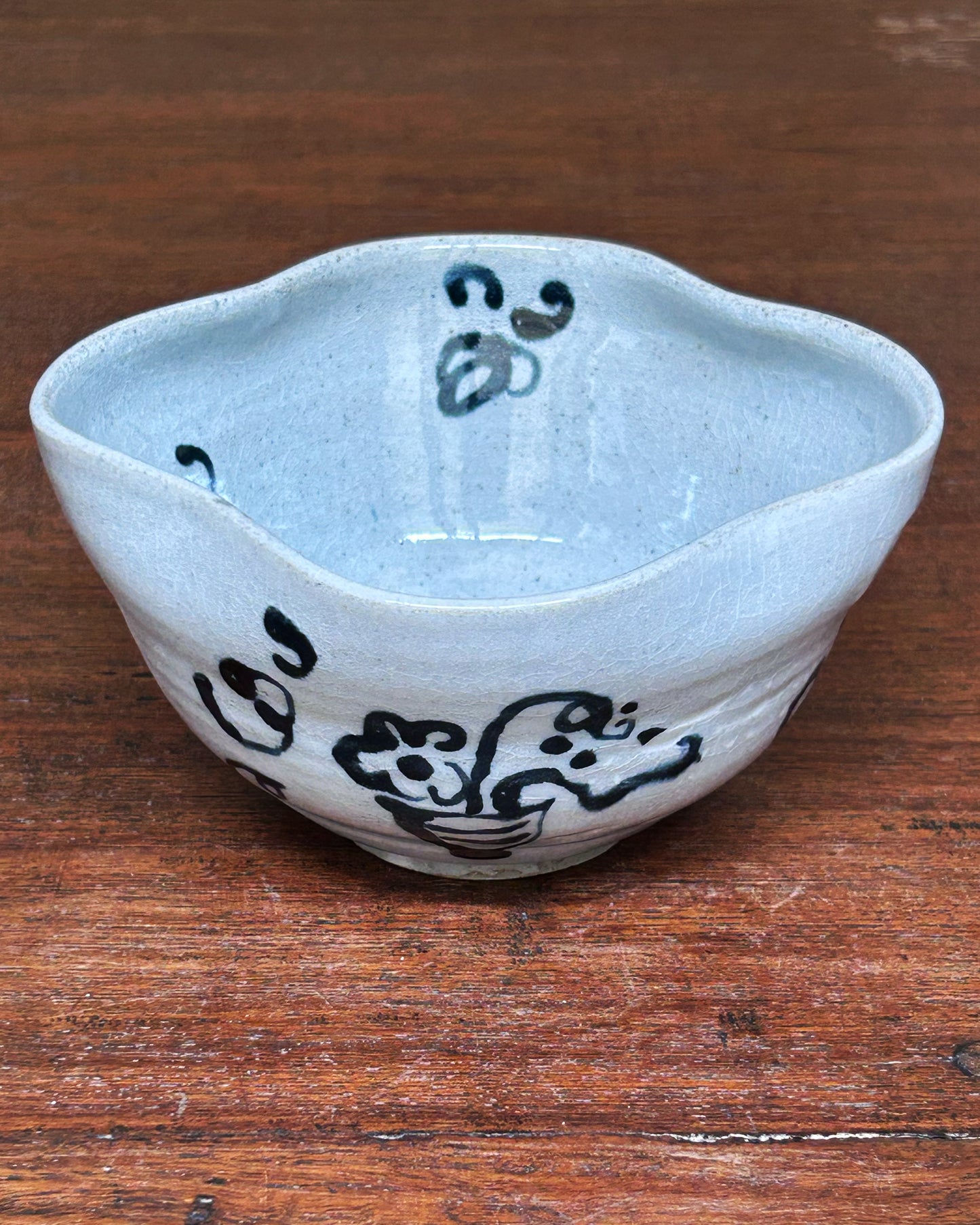 Black Flower Rectangle Bowl #15126