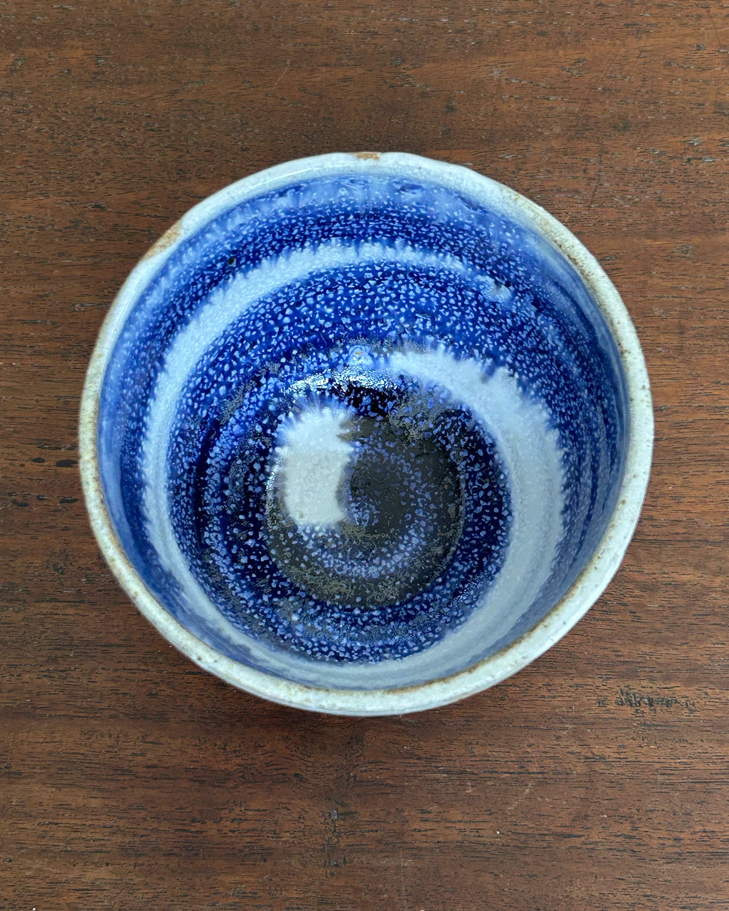 Blue Swirl Chawan #0125