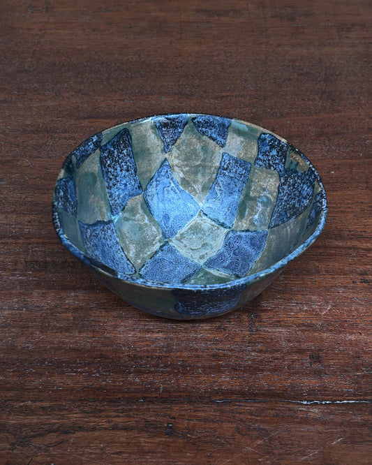 Chekered Rosette Bowl #14326