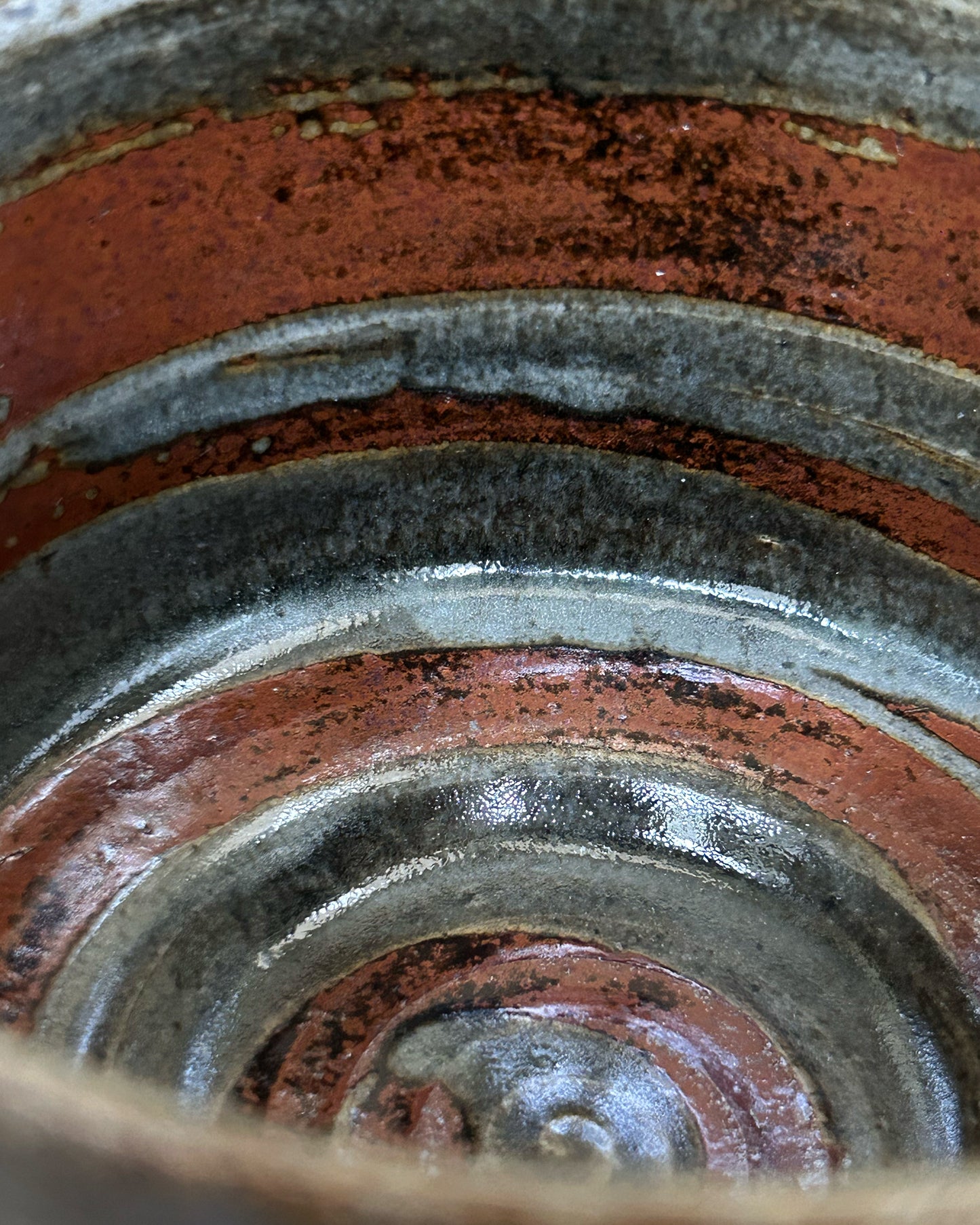 Green Ash Brush Chawan Bowl #7026