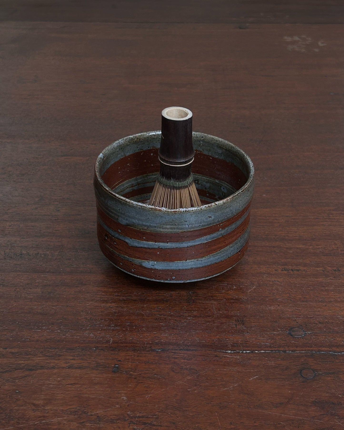 Green Ash Brush Chawan Bowl #7026