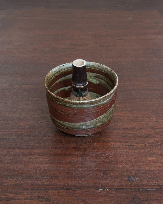 Olive Brush Chawan Bowl #6926