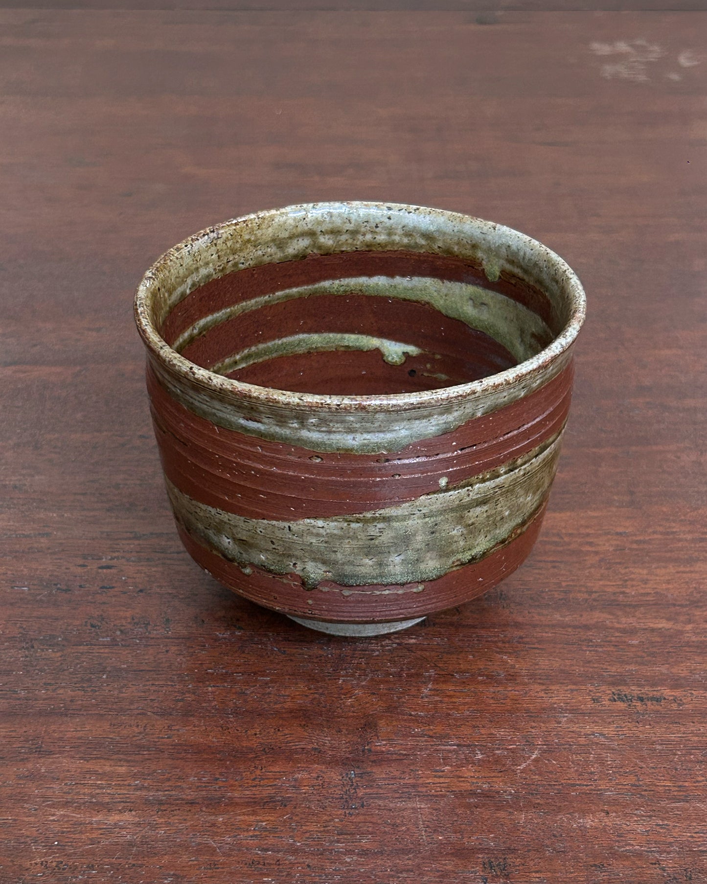 Olive Brush Chawan Bowl #6926