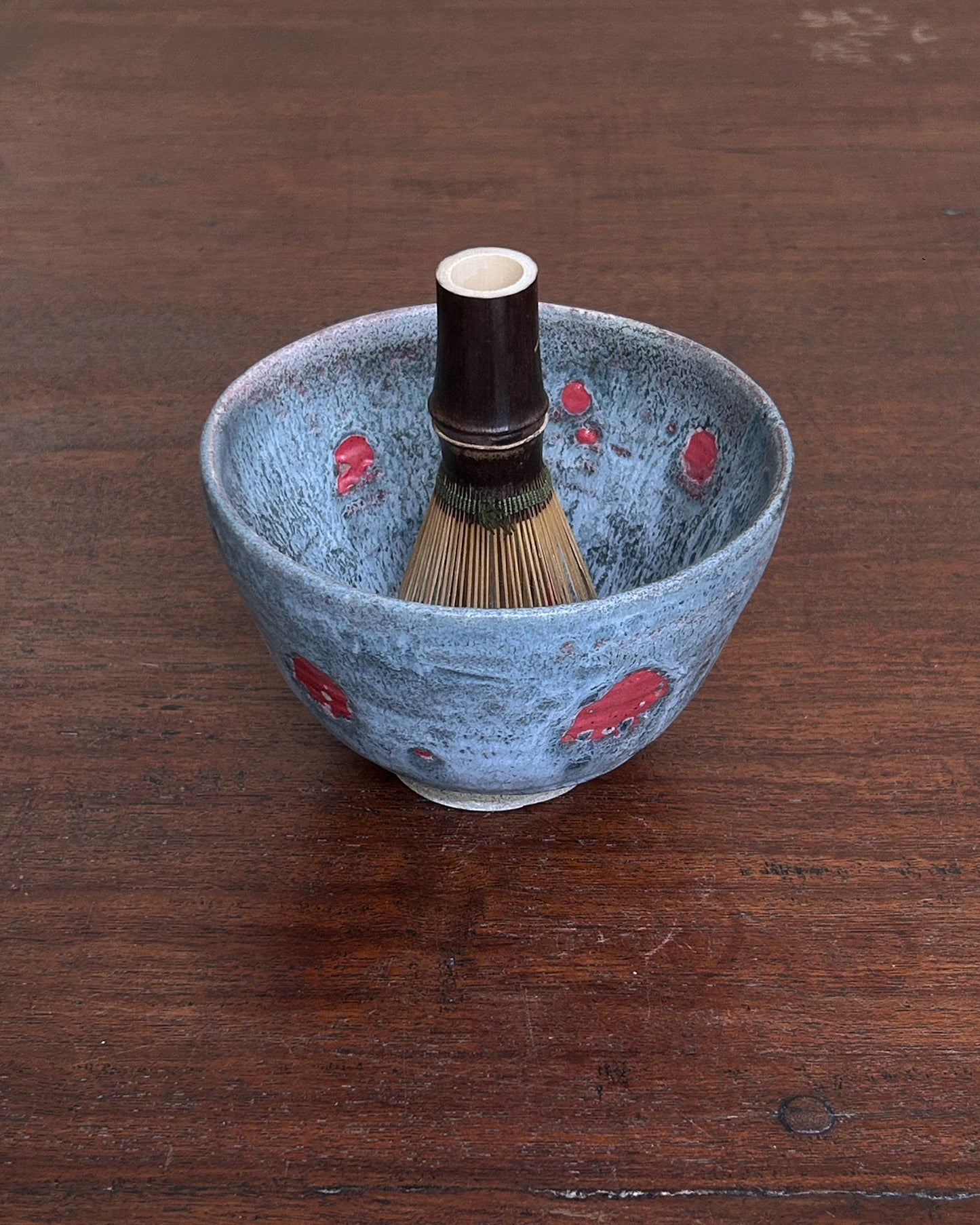 Red Mint Melted Chawan #0125