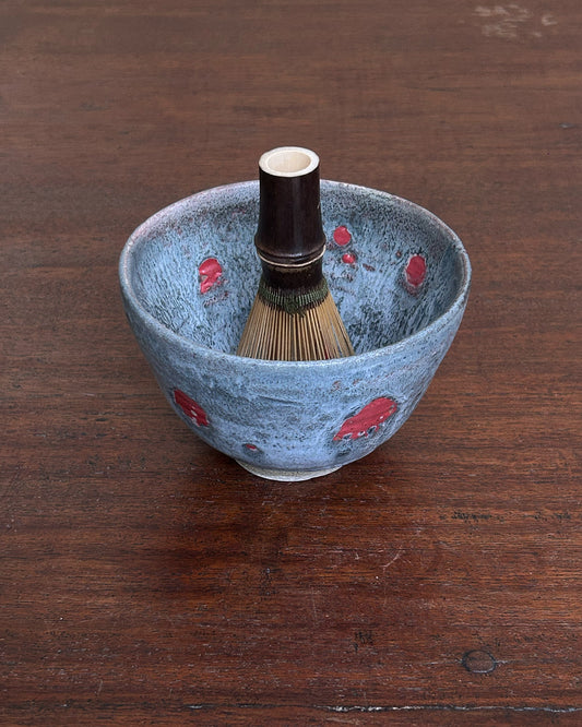 Red Mint Melted Chawan #0125