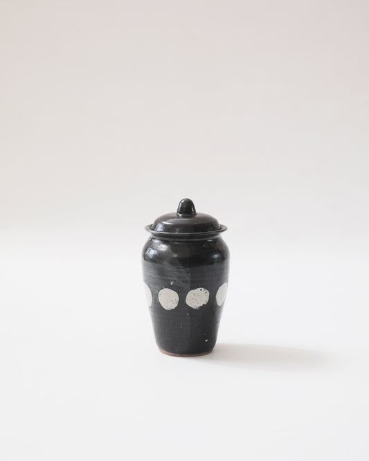 Black Moon Jar with lid