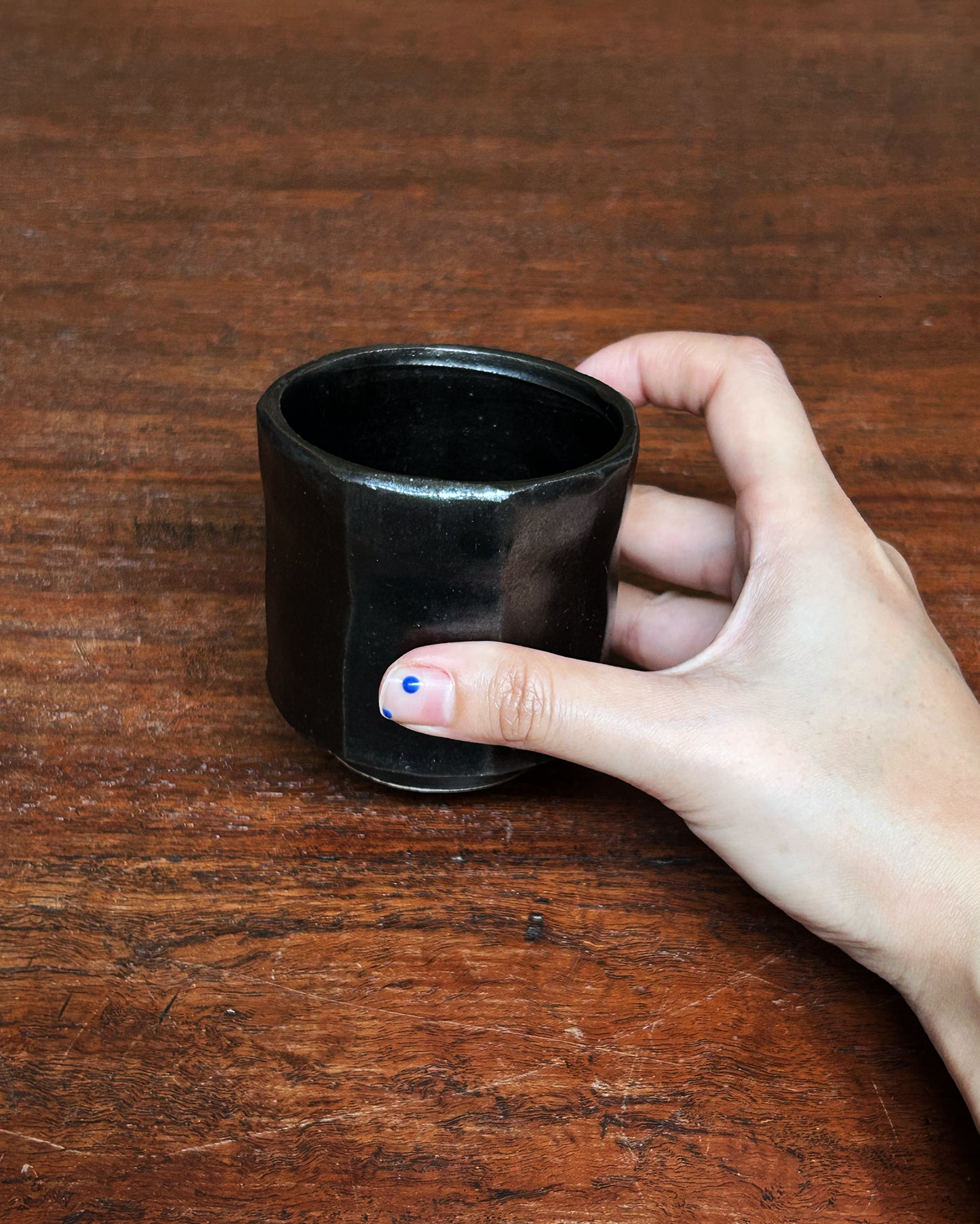 Black Carved Cup