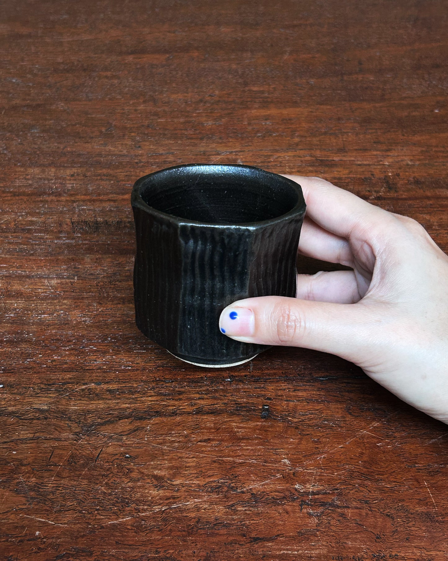 Black Carved Cup