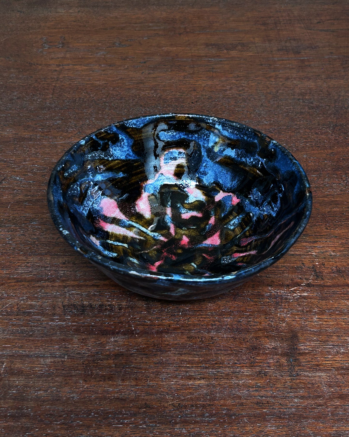 Blue Rosette Bowl #14226
