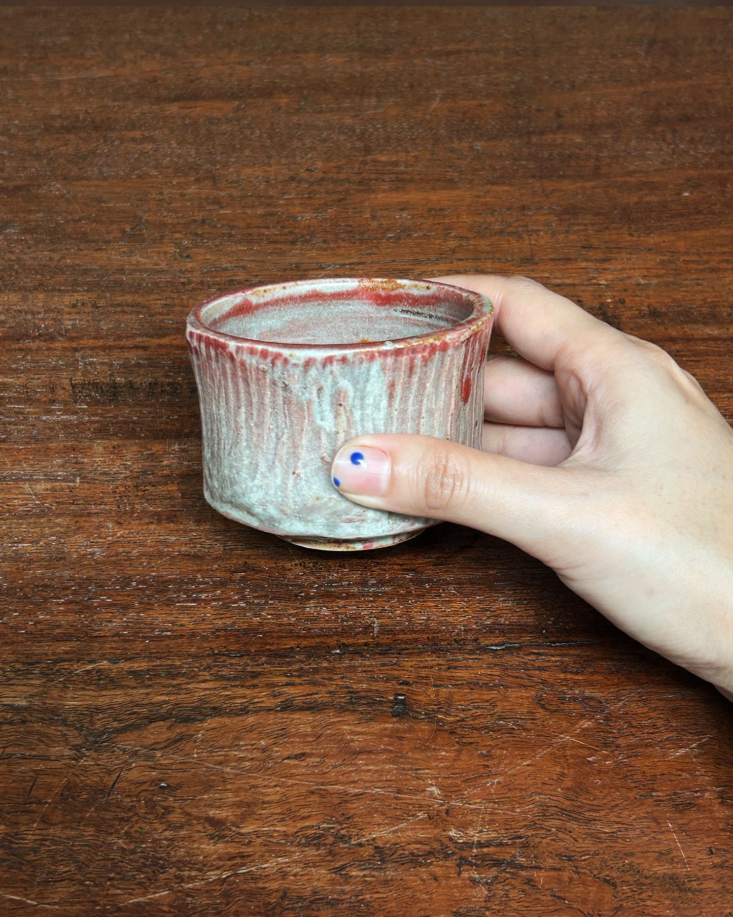 Blush Carved Cup