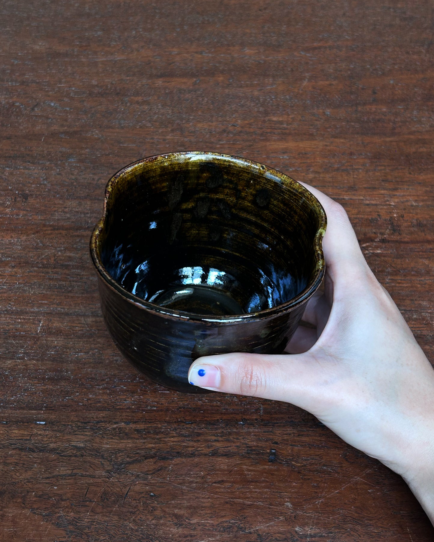 Brown Flower Soft Edge Cup