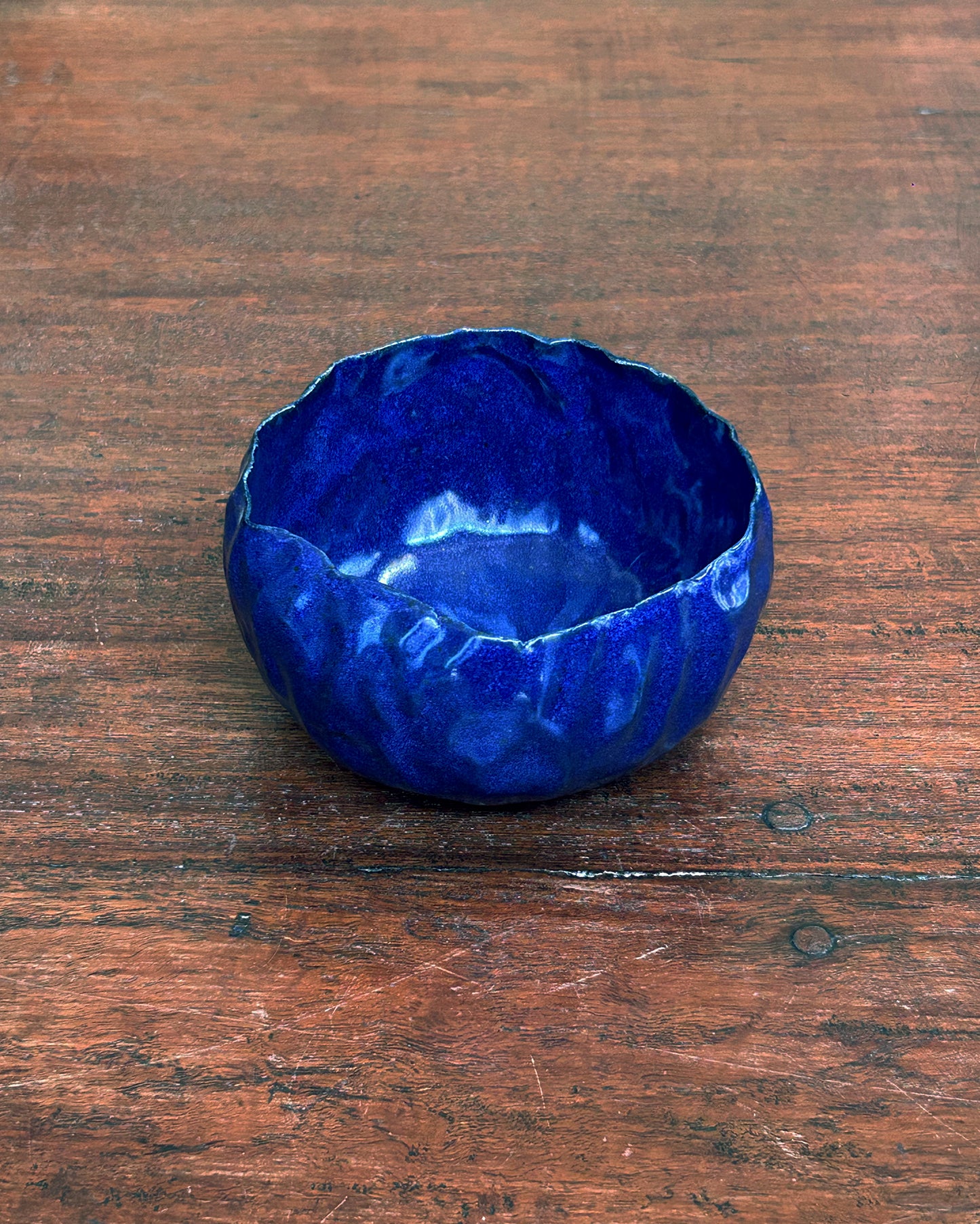 Cobalt Handbuilt Chawan #12326