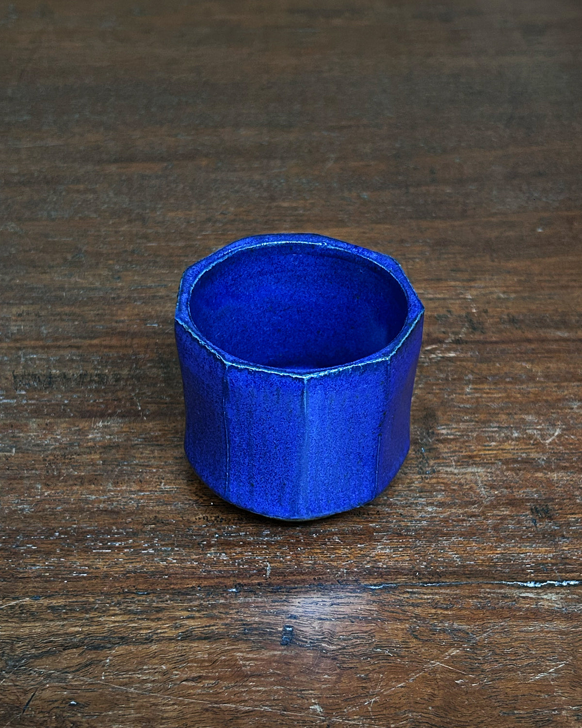 Cobalt Carved Cup