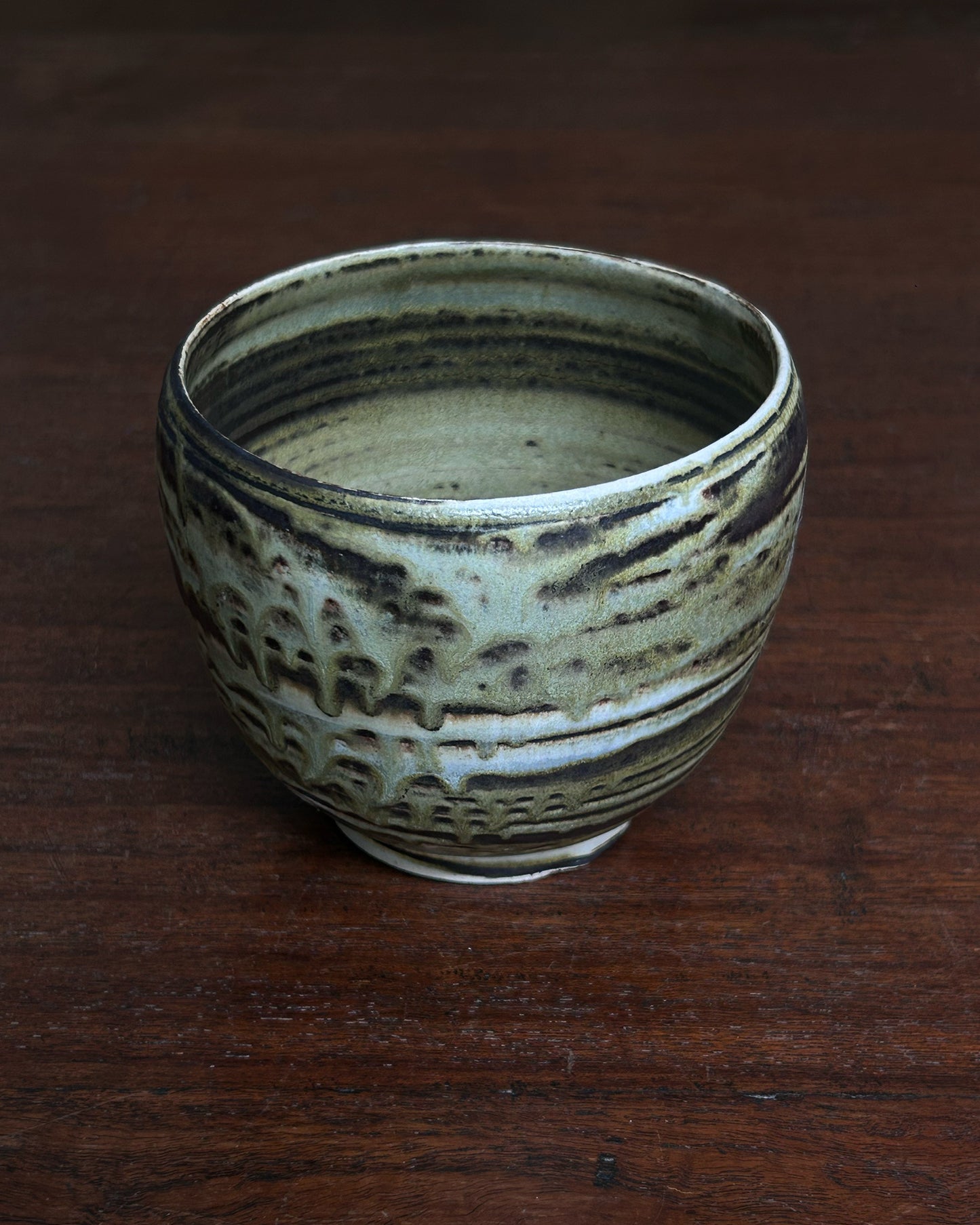 Mix Clay Melted Chawan Bowl #8626