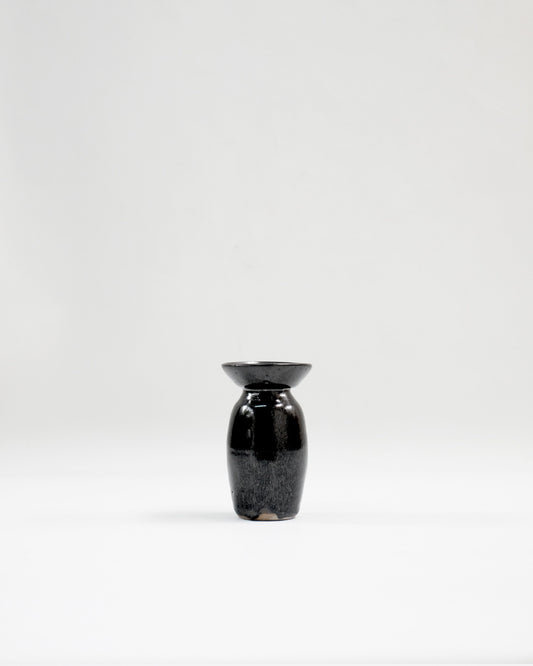 Black Open Vase